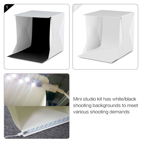 Portable LED Folding Photo Studio 24 cm